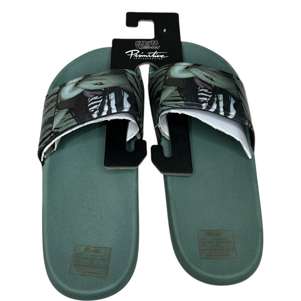 New Primitive Skateboarding slides Naruto shippuden Serpent graphic sandals 6M